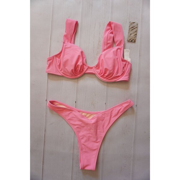 Cupshe X STASSIE Oasis Underwire Top & Cheeky Hipster Bikini Set - Size M, NWT - Picture 3 of 9